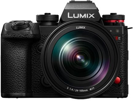 Panasonic LUMIX S1IIE Fotocamera Mirrorless Full Frame, con Obiettivo 24-105 mm F4, 24MP, Cs4K 60p, 6K 30p Open Gate, ProRes RAW, AF di Fase Ibrido, Attacco a L, Nero