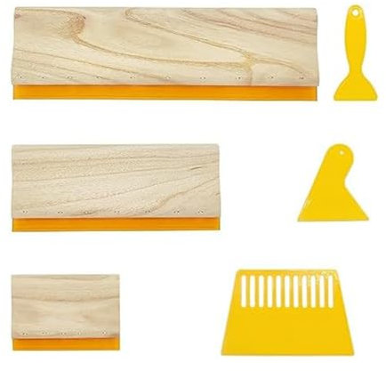 Giwnhvx Screen Printing Squeegee Screen Printing Kit Handmade Screen Printing Kit for Screen Printing Fabric, 6PCS