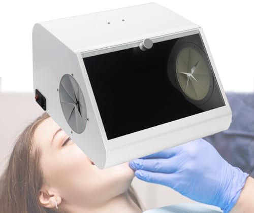 Dépoussiéreur dentaire professionnel, cabine de sablage modulaire, dépoussiéreur de laboratoire dentaire avec 2 filtres, source lumineuse LED, grande fenêtre, cabine de sablage sans poussière