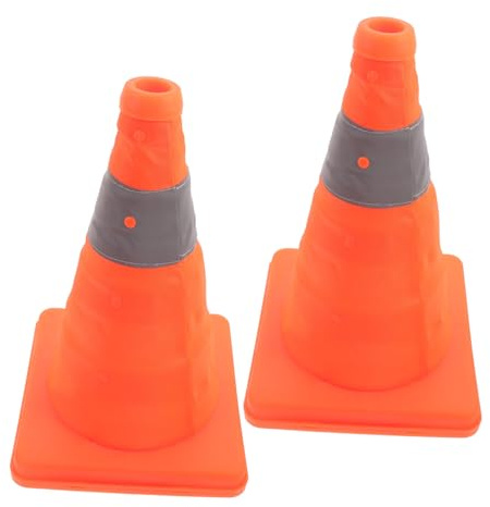VALICLUD 2 Piezas Conos De Tráfico Telescópicos Conos De Seguridad Reflectantes Para Estacionamiento Carretera De Emergencia