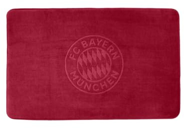 FC Bayern München Badteppich, Badvorleger, 50x80 cm Bordeaux | Offizieller FC Bayern München Fanartikel, Fußball, Bundesliga