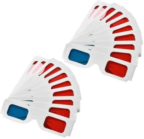 VERDANVERSE 70 Gafas De Película 3D De Cartón De Papel Rojo Y Azul para Fiestas De Cartón De Papel para Películas 3D