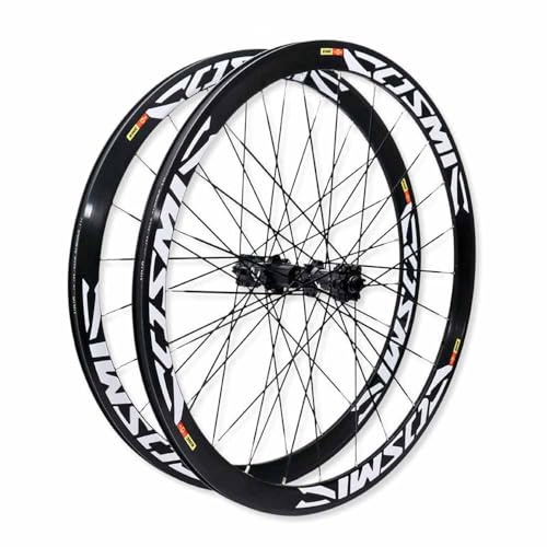 Juego De Ruedas De Bicicleta De Carretera 700C Freno De Disco Llanta De Doble Pared 40mm Eje Pasante 12*100/142mm Trinquete 36/54T, Casete De 7-12velocidades, Neumático Remachador 23-35C(54T Ratchet)