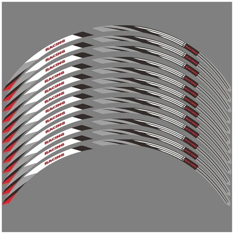 Juego Llantas Motocicleta Pegatina Rueda 17 Pulgadas Reflectante Impermeable para GTR 1400 GTR1400 1400GTR 2007-2017(Style 1)