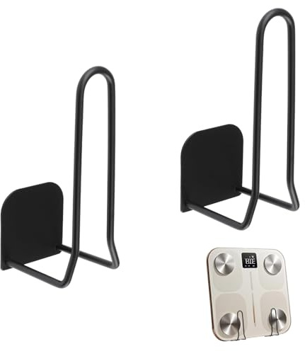 MOROBOR Soporte para báscula de peso montado en la pared, 2 unidades, duradero, autoadhesivo, soporte inteligente de almacenamiento de pared versátil para el hogar, gimnasio, baño, dormitorio, cocina