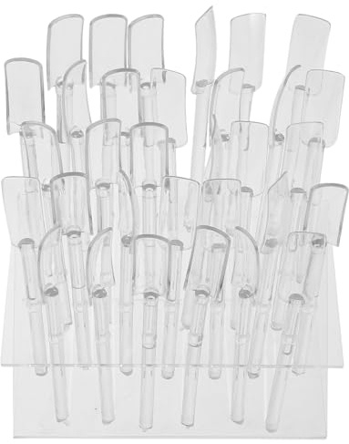 Lurrose Organizador de Esmaltes de Uñas de Plástico 32 Agujeros, Soporte para Esmaltes y Tablero de Exhibición de Colores, Diseño Compacto y Funcional para Mostrar Uñas