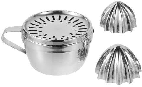 MAGICLULU Presse-citron Presse-agrumes Manuel Poignée Ergonomique en Acier Inoxydable Design Argenté Solide Pratique pour Fruits, Cuisine et Supermarché
