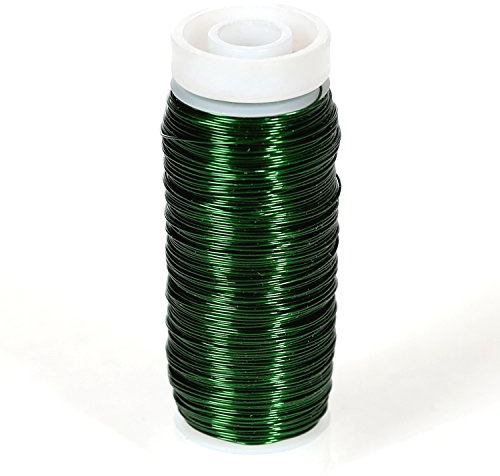 Bütic Draht - Bindedraht - Wickeldraht - Basteldraht 0,50mm Ø - 50m, Farbe:Grün