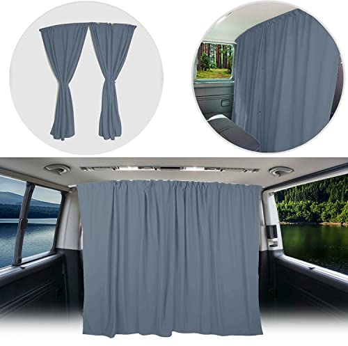 BREMER SITZBEZÜGE Abtrennung Fahrerhaus Sonnenschutz Führerhaus Gardinen Vorhang kompatibel mit Mercedes Vito W638 W639 W447 Grau Camping Wohnmobil Zubehör