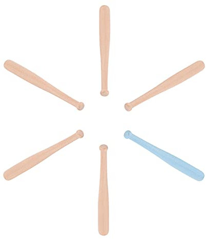 Mini Mazza Da Baseball GORGECRAFT Da 6 pezzo, 5.94 Decorazioni per La Casa Della Mazza Da Baseball In Legno Naturale per Dipingere e Decorare Artigianato per Realizzare Portachiavi Mazza Baseball