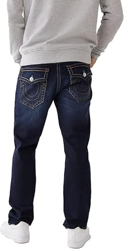 True Religion Men's Ricky Straight Leg Jeans, Muddy Waters, 33W UK