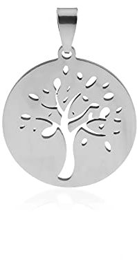BOSAIYA PJ1 4 pz 28mm Albero di Vita ciondoli ciondoli per Gioielli Facendo in Acciaio Inox Donna Donna Donna Donna Collana per Uomo per Fare Accessori .TL0623. (Metal Color : 3)