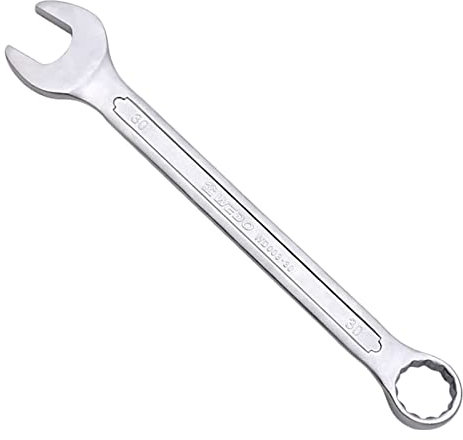 WEDO Gabelringschlüsell,Maul-Ringschlüssel,SW 29mm,Länge 340mm,Ring-Maulschlüssel,Ringschlüssel,15° gekröpfter Kopf,CR-V Stahl,DIN3113