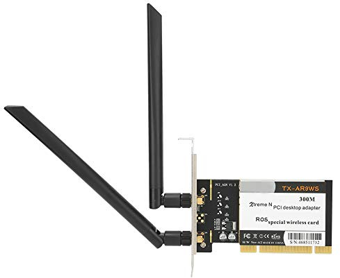 PCI Desktop Adapter,TX-AR9WS Nätverkskort Trådlöst Kort,300Mbps 802.11b/g/n Trådlöst WiFi Nätverkskort,2 Antenner AR9223