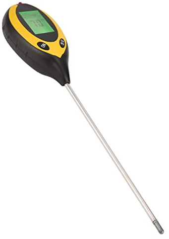 4-in-1-Bodenmessgerät, Bodentester-Kit mit Boden-pH-, Temperatur-, Feuchtigkeits- und Lichttester, PH-Messgerät, Feuchtigkeit, Sonnenlichtintensitätstest für Anbau, Gartenarbeit, Blumenerde, Landwirts