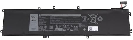 Dell 4K1VM originale Batteria 97Wh 6 celle (4K1VM/W62W6) | per Inspiron 7500, Precision 15 (5520), XPS 15 (9560)
