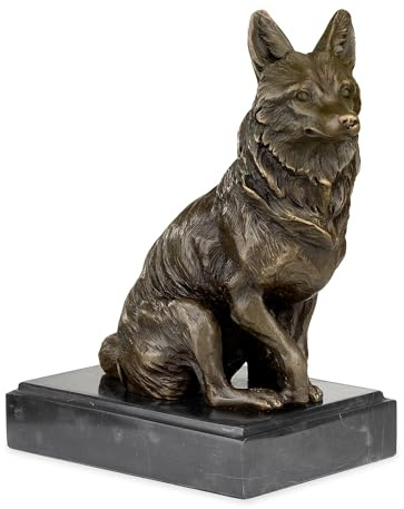 Moritz Bronzefigur Fuchs 21 cm Tierfigur Skulptur Statue Deko Antik sitzend | Massiver Bronzeguss, handpatiniert, detailreiche Tierkunst, wertiger Blickfang und Geschenkidee für Jäger und Naturfreunde