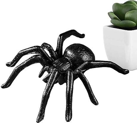 Anloximt Araignée en métal - D'énormes araignées pour la décoration extérieure d'halloween,Jardin araignée en Fonte, décoration Jardin, Patio, Cour, extérieur, décoration Jardin