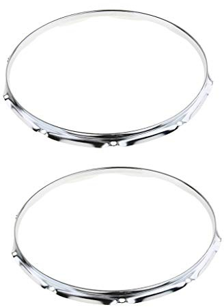 2 Stück 35,6 cm Snare Drum Hoop Ring Felge Druckguss Reifen 10 Loch