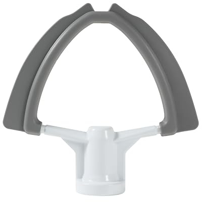 BUBOSPER 3.5 QT Flex Edge Beater for KitchenAid vertical Mixer, 3.5 quart flat mixer paddle, with flexible silicone edge bowl scraper.