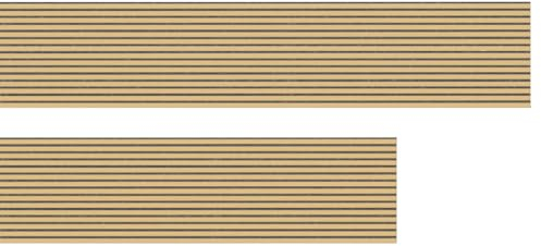 HPFloor Akustik Wandpaneele | MDF Lamellen mit Eichenfurnier | Wandverkleidung zur Schalldämmung & Schallschutz | 120 x 60 cm | 21 mm stark | Filz schwarz | Oiled Oak