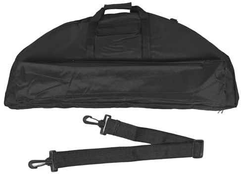 equlup Sac pour Arc à Poulies, 95cm/37,4 po Sac de Transport en Toile avec Nœud Sac à Nœud Léger avec Bretelles Réglables Sac de Transport pour Arche Composée avec Plusieurs Poches pour Voyager