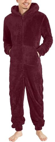 KONG JIMFAN Herren Thermounterwäsche Set Skihose Männer Snowboard Protektorhose Schlafanzug Oberteil Herren Langarm Herren Thermohose Winter Clothes for Men Mitten In Der Winternacht(2-Wine,S)