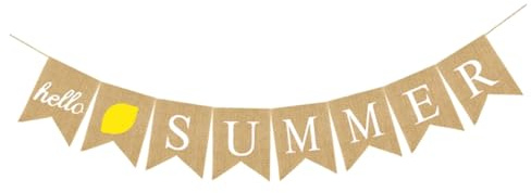 TOPBATHY Sommer Banner Wimpelkette Aus Leinen Bunte Dekoration Für Feste Und Partys Für Geburtstagsfeiern Hochzeiten Gartenpartys Und Mehr Vielseitig Einsetzbar Für Drinnen Und Draußen
