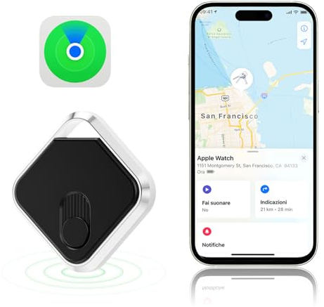 Olycism Lot de 1 Localisateur d'objets Bluetooth localisateur de clés Portée de Recherche de 98 Pieds Batterie remplaçable Etanche à l'eau pour Clé Portefeuille Valise Bagages (iOS Uniquement) Noir