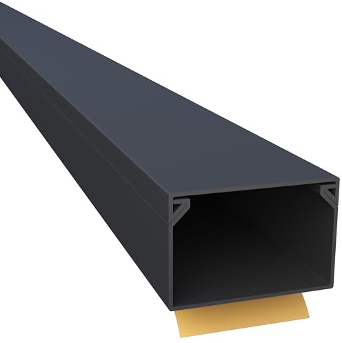 CILSON WDK3020SS 4500210 Kabelkanal Selbstklebend 30x20mm 10m, Schwarz - 5 Stück 2 m / 2000 mm, Optimale Kabelorganisation, Große Kapazität