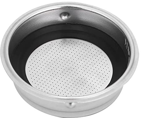 Filtre à café Portafilter, panier de filtre à café amovible en acier inoxydable, accessoires de remplacement sans fond en maille pressurisée lavable pour machines à café (Portion individuelle)