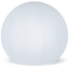 Licht-Erlebnisse LED Kugelleuchte Solar + RGBW Farbwechsler + Dimmer + Fernbedienung Ø 60 cm Weiß groß IP65 Gartenleuchte Terrasse Außenleuchte Garten Lampe