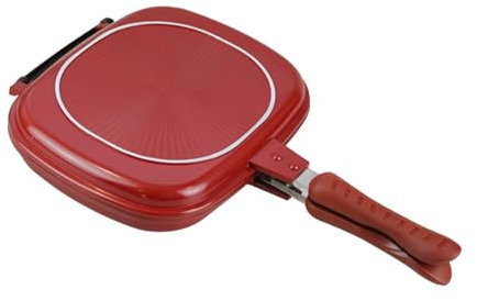 F Fityle Padella a Doppia Faccia Padella Antiaderente Padella per la Colazione Pancake Maker Padella per Barbecue Multifunzionale Padella per Cottura per la, 32 cm