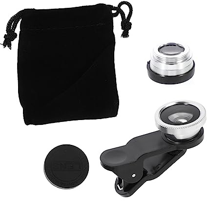KITANDOVE 2sätze Smartphone Kamera Linse Fisheye Makro Weitwinkel Aufsatz Für Smartphones Clip Objektiv Für Kreative Aufnahmen Silberfarben Vielseitig Einsetzbar