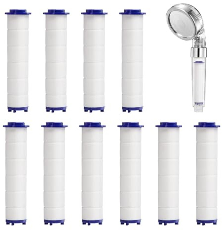 Filtro in cotone PP per soffione doccia - Soffione doccia con filtro in cotone | Filtro per soffione doccia | Filtro dell'acqua della doccia | Filtro in cotone per soffione doccia a pioggia | Filtri