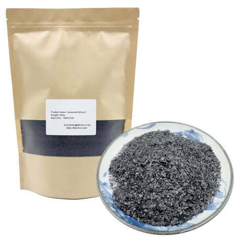 LimeFav Seaweed Extract, 100% Water-Soluble granular Organic high-Efficiency Fertilizer, Used for Plants, Gardens, and Agriculture(400g/14.1oz)