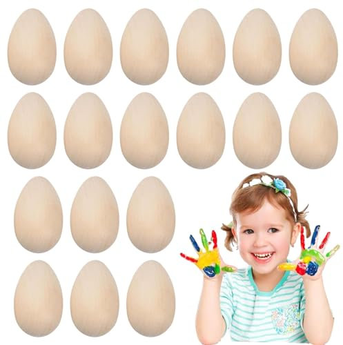 Unlackierte Ostereier aus , unlackierte Holzeier, Ostereierfarbe und -färben, kreative Osterdekoration, Partygeschenke für Ostereiersuche, Basteln und Dekorieren