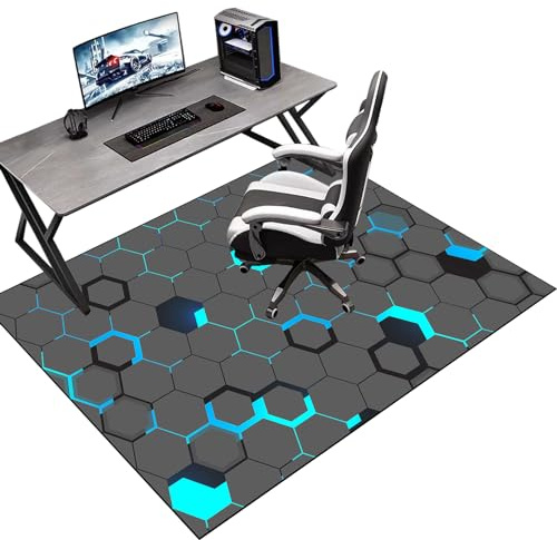 Tkuhknag Protector Suelo Silla Ruedas Alfombrilla Gaming de Suelo Alfombra para Silla de Oficina Alfombra Suelo Gaming 70 x 100 cm Oficina Escritorio Gamer Alfombrilla Antideslizante Resistente