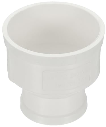PATIKIL 3 to 2 Duct Reducer, PVC Pipe Increaser Adapter Ducting Airflow Tube Pipe Fitting for DWV (Drain, Waste and Vent) Ventilation Ducting, White
