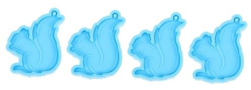 DIYEAH 4 Pezzi stampini fai da te portatili Stampo per decorazione Stampo per portachiavi muffa fusione per portachiavi in ​​silicone Stampo per fai da te Gel di silice Blue