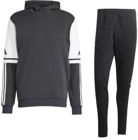 Addias Hoodie Set Herren schwarz weiß Squadra 25 Gr/2XL - Sportbekleidung Set