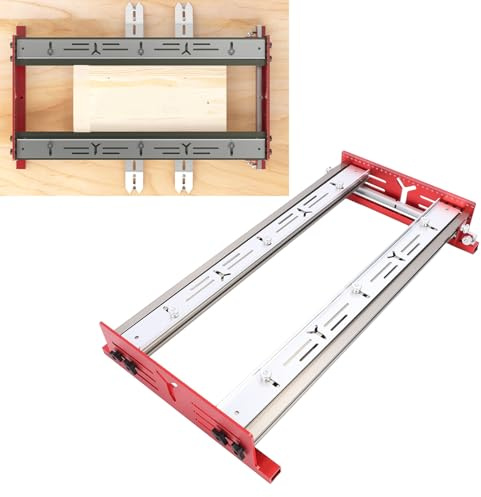Slitta di Router, Lastra in Lega di Alluminio Appiattire Jig Router Scanalatura della Scanalatura per Appiattire e Finire Compensato
