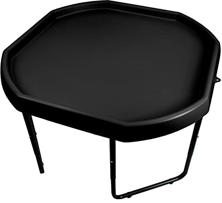 Medium Black 70cm Plastic Activity, Sand & Water Mixing Play Tray with Stand Adjustable to 3 Heights.