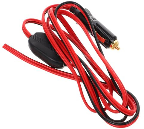 Ciieeo Lighter Extension Cable Switch for 12V 24V Car Air Pump Heavy Duty Power Adapter for Automotive Supplies Compatible Inverter and Cup