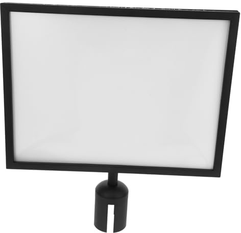 OFFSCH Stanchion Sign Holder with Retractable Belt Vertical Sign Frame for Queue Barrier Easy Installation Quick Sign Change for Airports Events