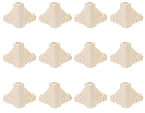 HIAKDOFT 12 Stück Teiliges Zeltstangen-verbindungsstück Robuste Kunststoff-eckverbinder für Campingzelte und Gewächshausrahmen Wetterbeständige Wiederverwendbare Zeltrohranschlüsse Beige
