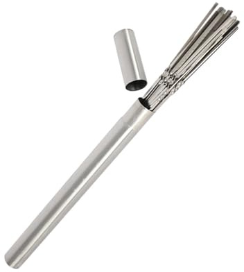 lmoikesz Pinchos de Barbacoa fáciles de Limpiar, Reutilizables, Acero Inoxidable, para cocinar Tus Kebabs Favoritos Carne y Verduras. Palitos Kebab Acero Inoxidable para Barbacoa, Plata, 40cm