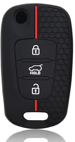 3-Tasten Autoschlüssel Hülle Hyundai,Silikon Schlüsselhülle Cover für Hyundai i10/ i20/ i30/ ix35, Kia Sportage Ceed und Mehr Schlüsselbox,Hyundai ix35 Schutzhülle Schlüsselgehäuse