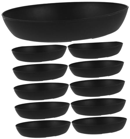 TOBBOMEY Platillos para Plantas y Bandejas para Macetas 20 Piezas Negras para Jardín Interior y Exterior, Plástico Duradero, Resistente al Agua y Fácil de Limpiar, para Drenaje