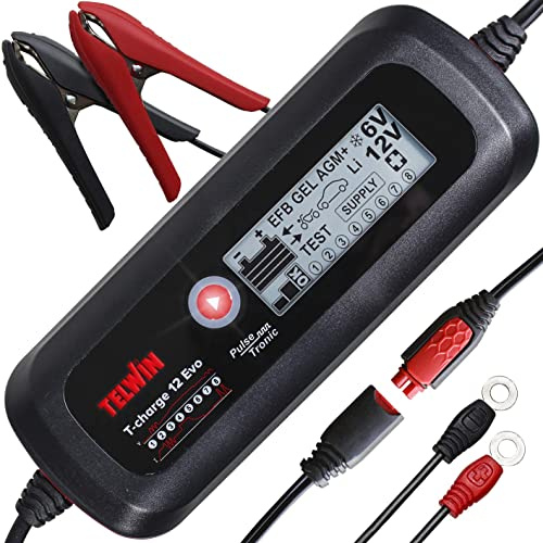 Telwin 807578 multifunktionelles Batterielade-, Erhaltungslade- und Testgerät, 4A EVO